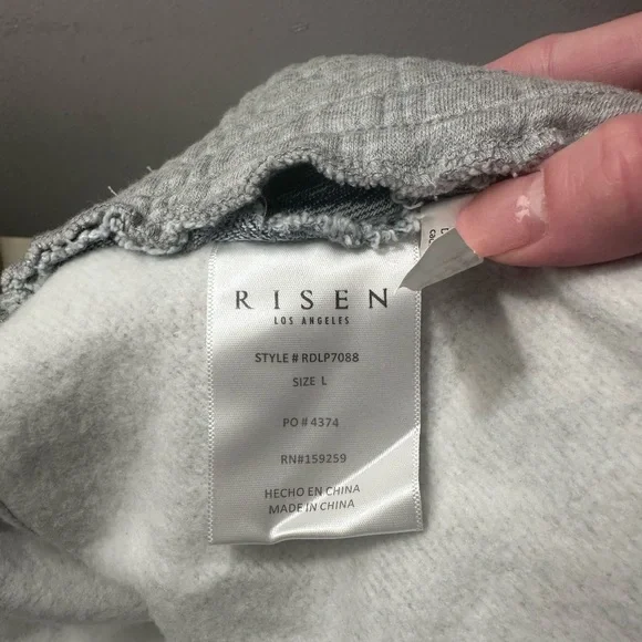 Risen Los Angelas Heather Gray Sweatpants with Denim Trim NWT (see description) - Picture 6 of 8